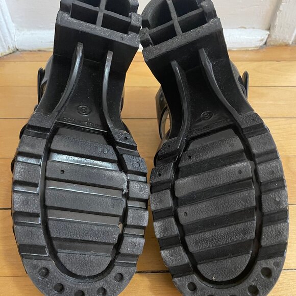 US-Made Black Jelly Sandals - Picture 5 of 7